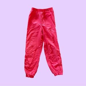 90s Style Hot pink hot pant ski pants nylon workout / ski pants 🔥